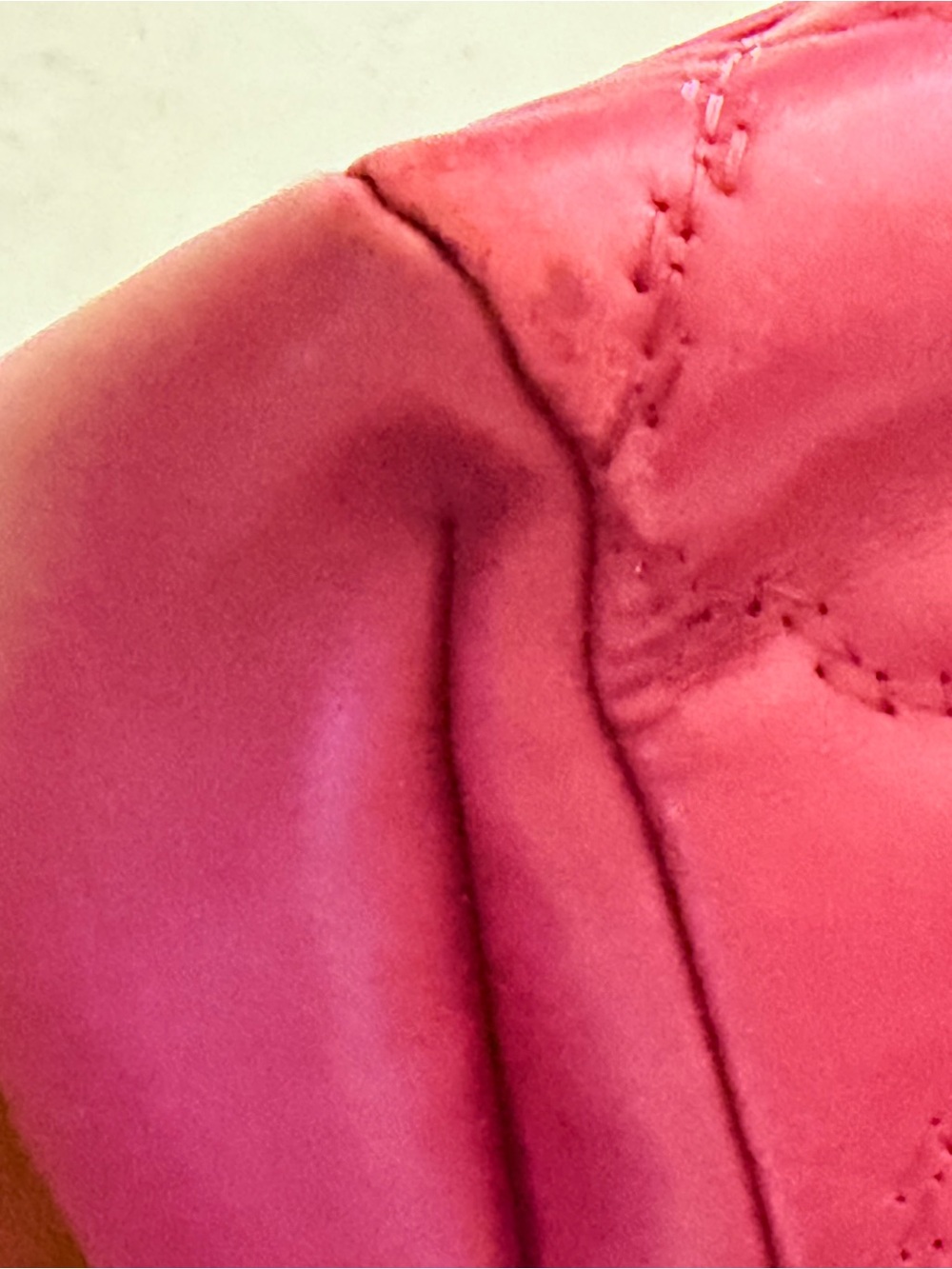 CHANEL Quilted Lambskin Shoulder Bag in Berry Pink with Chain Strap - Picture 11 of 15